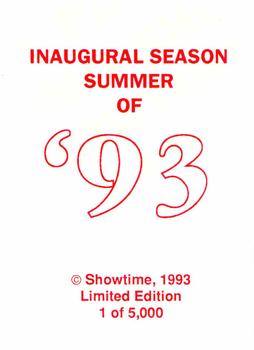 1993 Showtime Florida Marlins Inaugural Season Summer of '93 (unlicensed) #NNO Chuck Carr Back