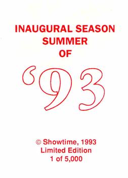 1993 Showtime Florida Marlins Inaugural Season Summer of '93 (unlicensed) #NNO Jeff Conine Back