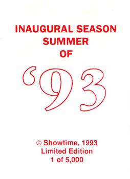 1993 Showtime Florida Marlins Inaugural Season Summer of '93 (unlicensed) #NNO Nigel Wilson Back