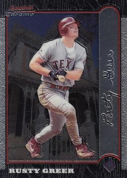1999 Bowman Chrome #15 Rusty Greer Front