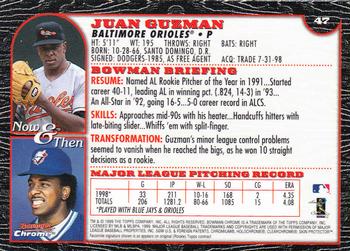 1999 Bowman Chrome #47 Juan Guzman Back