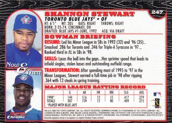 1999 Bowman Chrome #247 Shannon Stewart Back