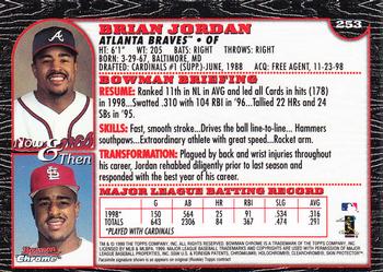 1999 Bowman Chrome #253 Brian Jordan Back