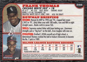 1999 Bowman Chrome #256 Frank Thomas Back