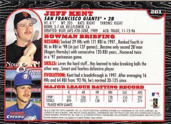 1999 Bowman Chrome #261 Jeff Kent Back