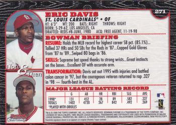 1999 Bowman Chrome #271 Eric Davis Back