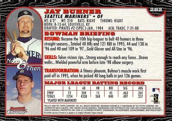1999 Bowman Chrome #282 Jay Buhner Back