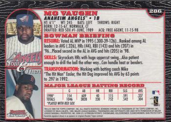 1999 Bowman Chrome #286 Mo Vaughn Back