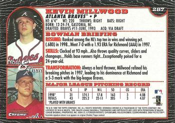1999 Bowman Chrome #287 Kevin Millwood Back