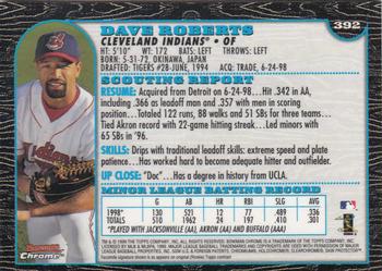 1999 Bowman Chrome #392 Dave Roberts Back