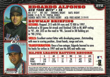 1999 Bowman Chrome #272 Edgardo Alfonzo Back