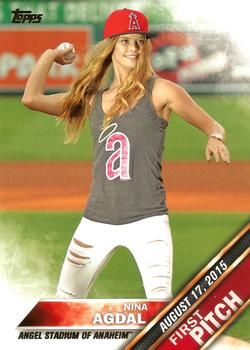 2016 Topps - First Pitch (Series 2) #FP-5 Nina Agdal Front