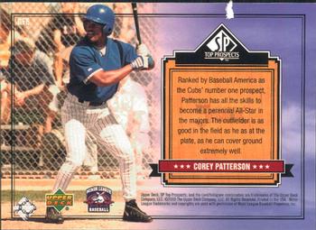 2001 SP Top Prospects - Great Futures #GF6 Corey Patterson  Back