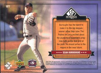 2001 SP Top Prospects - Great Futures #GF7 Sean Burroughs  Back