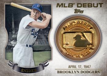 2016 Topps - MLB Debut Medallion (Series 2) #MLBD2M-11 Duke Snider Front