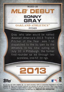 2016 Topps - MLB Debut Bronze (Series 2) #MLBD2-39 Sonny Gray Back