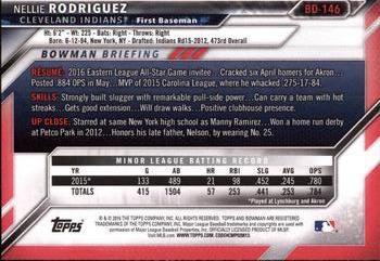2016 Bowman Draft #BD-146 Nellie Rodriguez Back