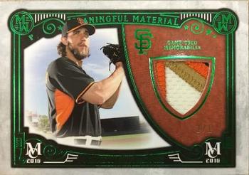 2016 Topps Museum Collection - Meaningful Material Prime Relics Emerald #MMPR-MBU Madison Bumgarner Front