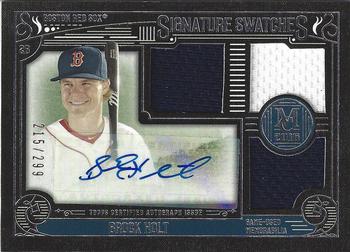 2016 Topps Museum Collection - Signature Swatches Triple Relic Autographs #SST-BH Brock Holt Front