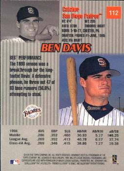 1999 Bowman's Best #112 Ben Davis Back