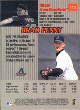 1999 Bowman's Best #114 Brad Penny Back
