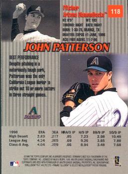 1999 Bowman's Best #118 John Patterson Back
