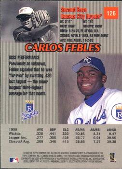 1999 Bowman's Best #126 Carlos Febles Back
