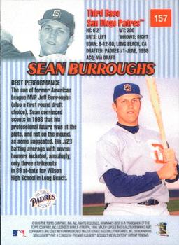 1999 Bowman's Best #157 Sean Burroughs Back