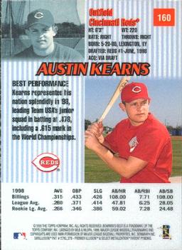1999 Bowman's Best #160 Austin Kearns Back
