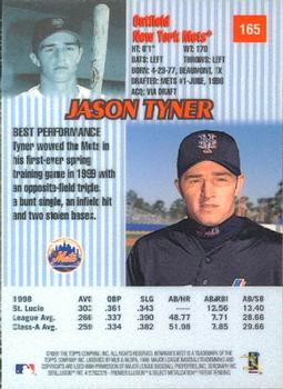 1999 Bowman's Best #165 Jason Tyner Back