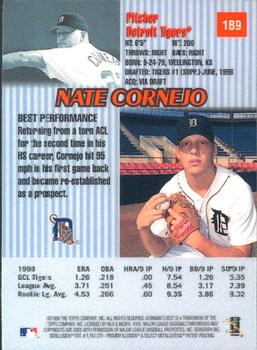 1999 Bowman's Best #189 Nate Cornejo Back