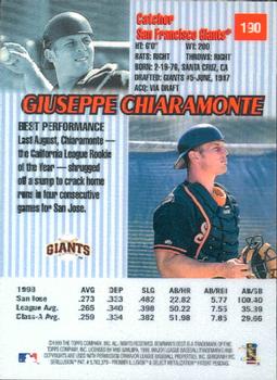 1999 Bowman's Best #190 Giuseppe Chiaramonte Back