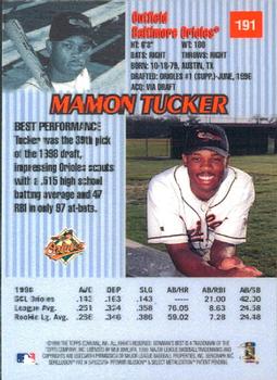 1999 Bowman's Best #191 Mamon Tucker Back