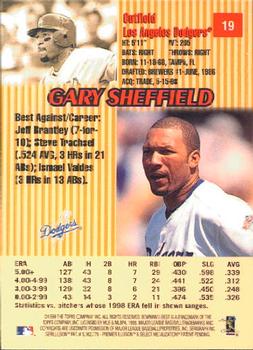 1999 Bowman's Best #19 Gary Sheffield Back