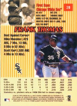 1999 Bowman's Best #20 Frank Thomas Back