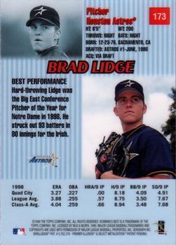 1999 Bowman's Best #173 Brad Lidge Back