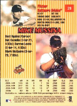 1999 Bowman's Best #29 Mike Mussina Back