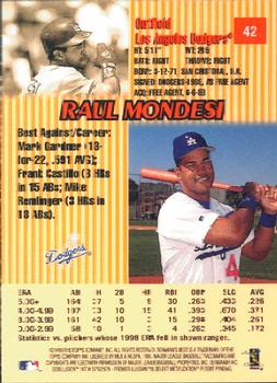 1999 Bowman's Best #42 Raul Mondesi Back