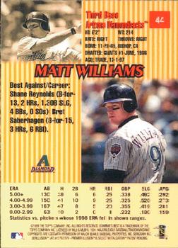 1999 Bowman's Best #44 Matt Williams Back