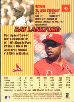 1999 Bowman's Best #45 Ray Lankford Back