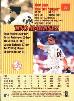 1999 Bowman's Best #56 Tino Martinez Back