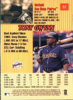 1999 Bowman's Best #57 Tony Gwynn Back