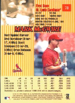 1999 Bowman's Best #70 Mark McGwire Back