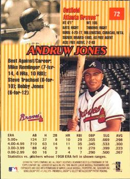1999 Bowman's Best #72 Andruw Jones Back