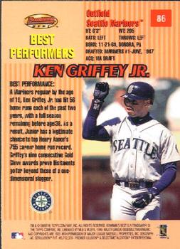 1999 Bowman's Best #86 Ken Griffey Jr. Back