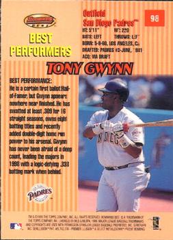 1999 Bowman's Best #98 Tony Gwynn Back