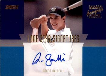 2001 Stadium Club - Lone Star Signatures #LS17 Rocco Baldelli Front