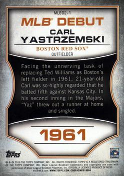 2016 Topps - MLB Debut Gold (Series 2) #MLBD2-1 Carl Yastrzemski Back