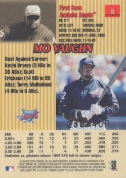 1999 Bowman's Best - Refractors #5 Mo Vaughn  Back