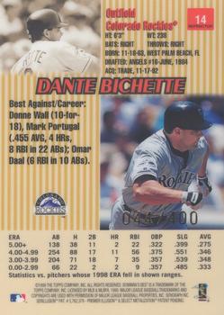 1999 Bowman's Best - Refractors #14 Dante Bichette  Back